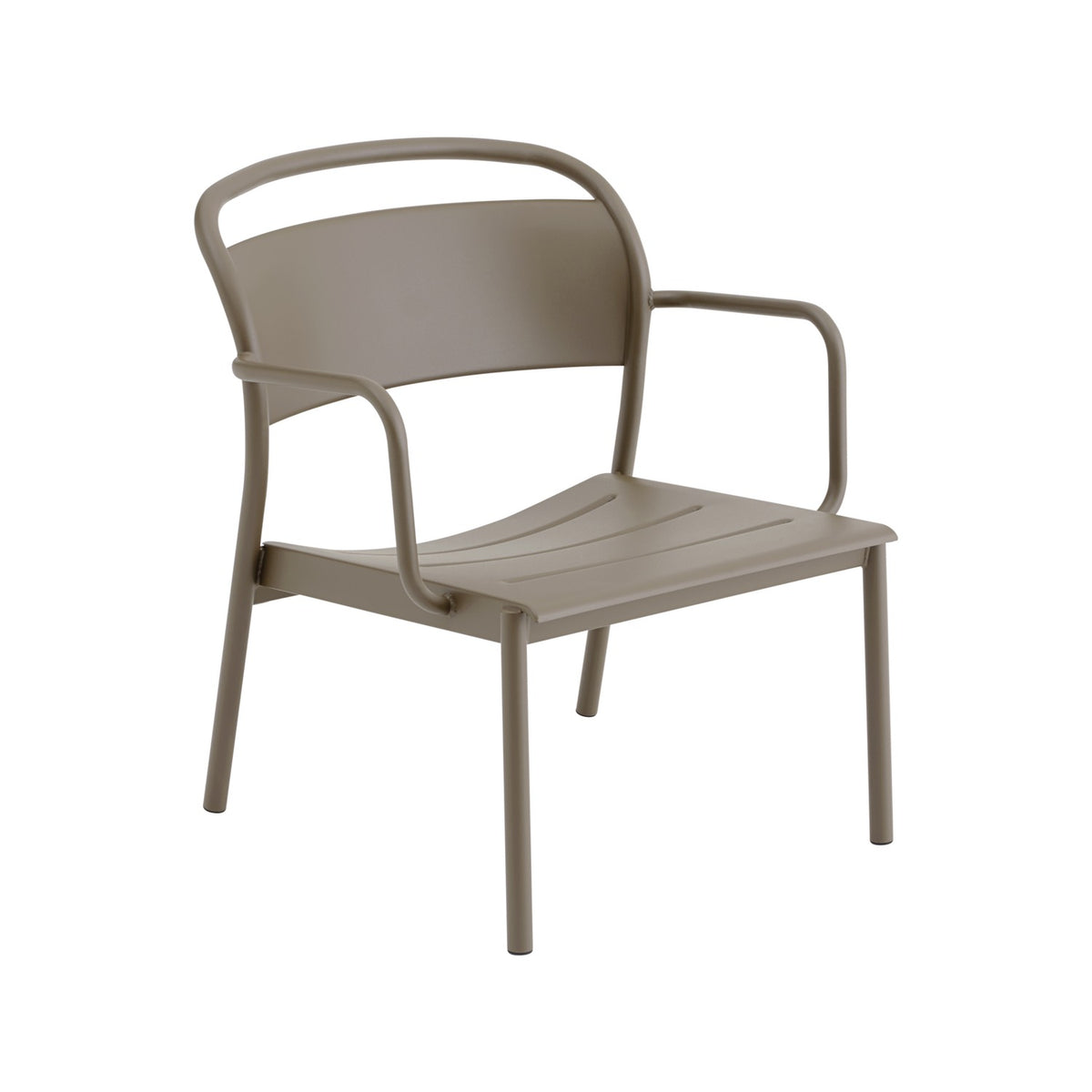 Linear Steel Lounge Armchair - Taupe - Outdoor Lounge Chairs - Muuto