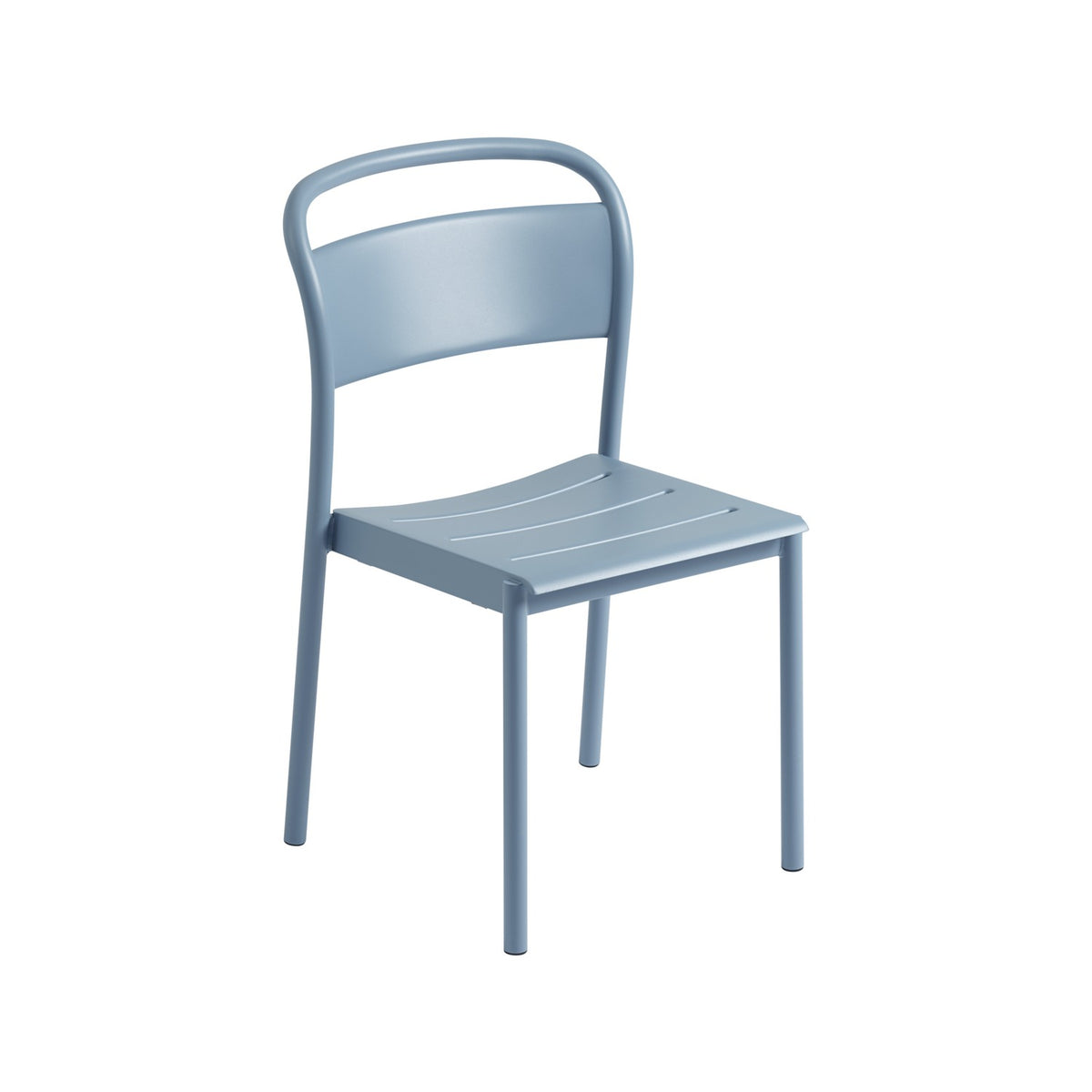 Linear Steel Side Chair - Pale Blue - Outdoor Dining Chairs - Muuto