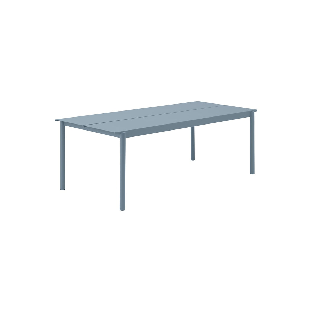 Linear Steel Table - 220 × 95 cm, Pale Blue - Outdoor Dining Tables - Muuto
