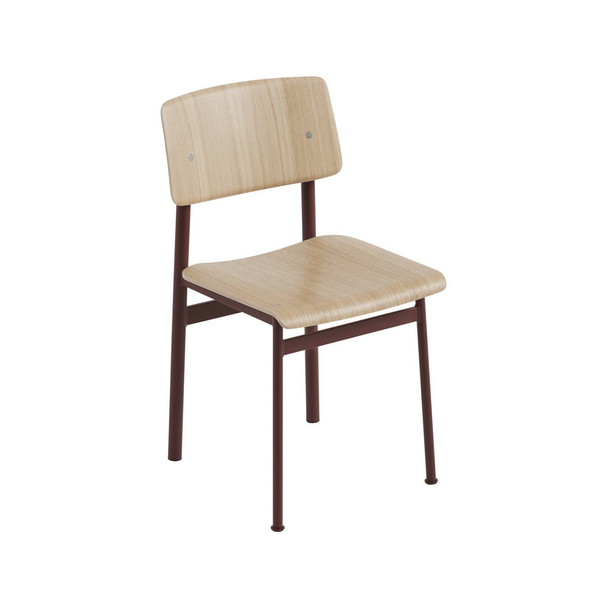 Loft Chair - Oak / Deep Red - Chairs - Muuto