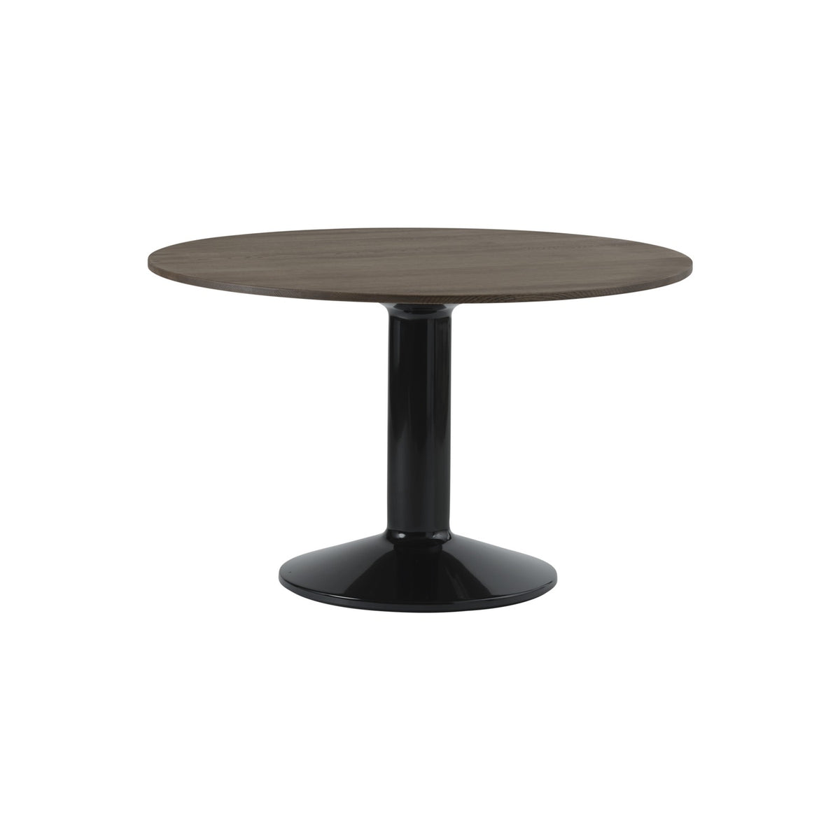 Midst Table - Ø 120 cm, Dark Oiled Oak, Black - Dining Tables - Muuto