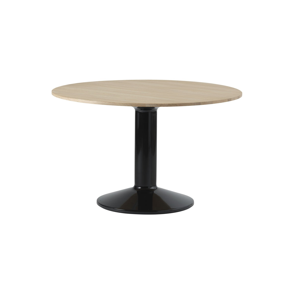 Midst Table - Ø 120 cm, Oiled Oak, Black - Dining Tables - Muuto