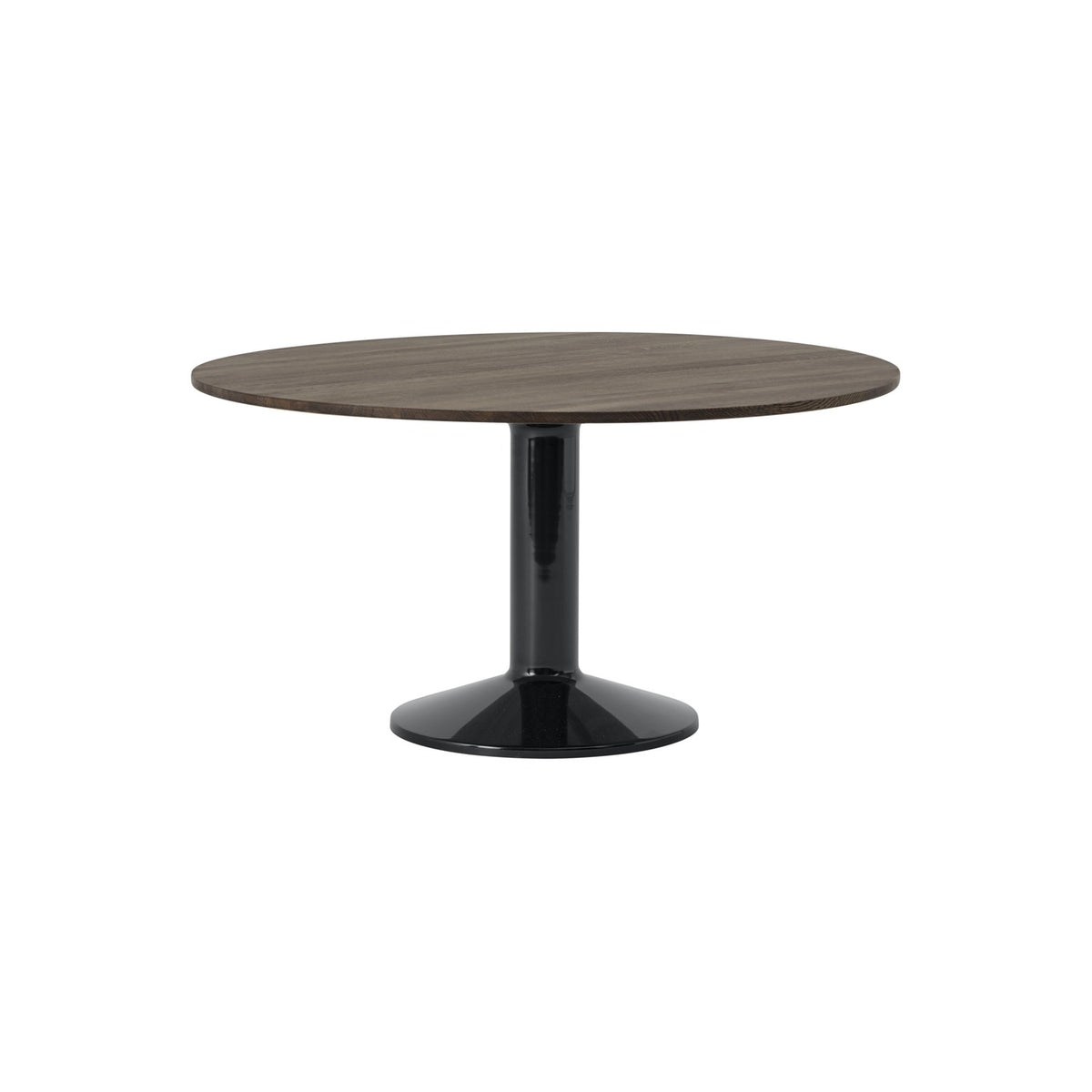 Midst Table - Ø 140 cm, Dark Oiled Oak, Black - Dining Tables - Muuto