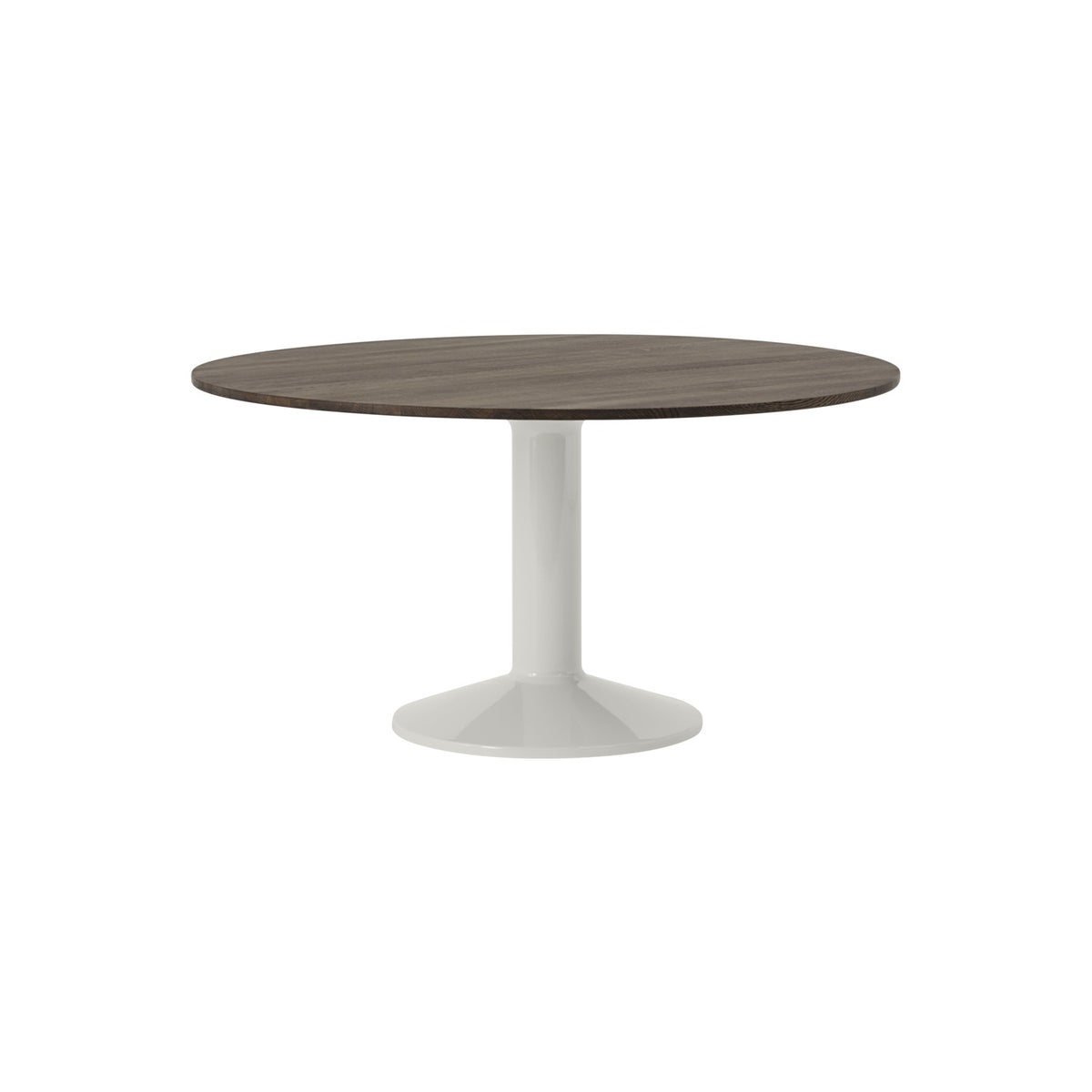 Midst Table - Ø 140 cm, Dark Oiled Oak, Grey - Dining Tables - Muuto