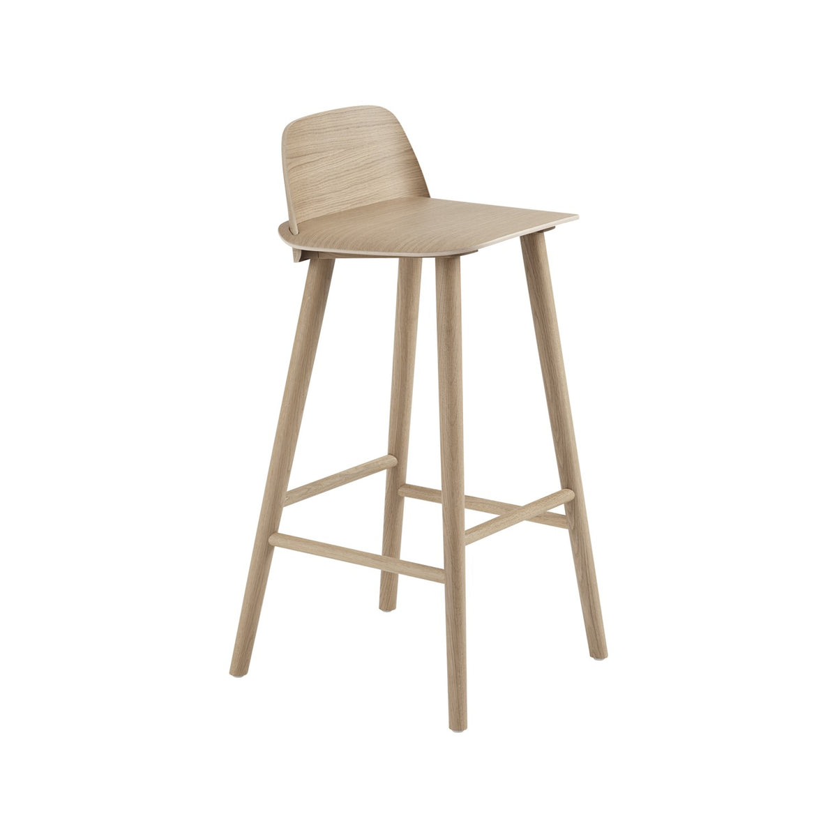 Nerd Bar Stool - Oak - Stools - Muuto