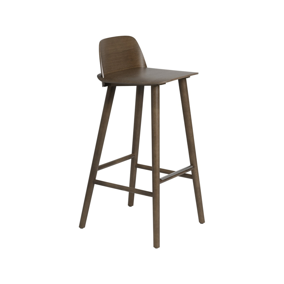 Nerd Bar Stool - Stained Dark Brown - Stools - Muuto