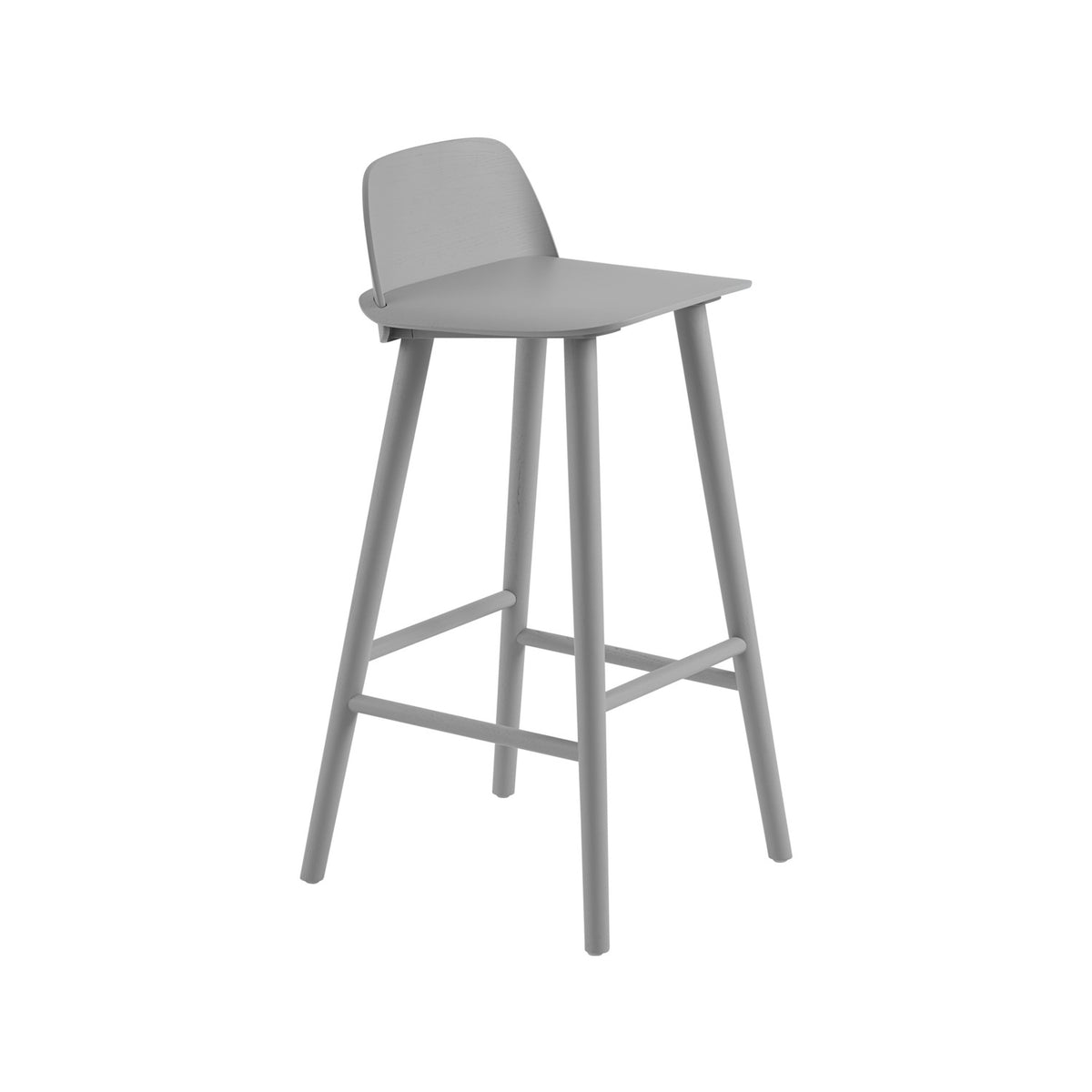 Nerd Bar Stool - Grey - Stools - Muuto