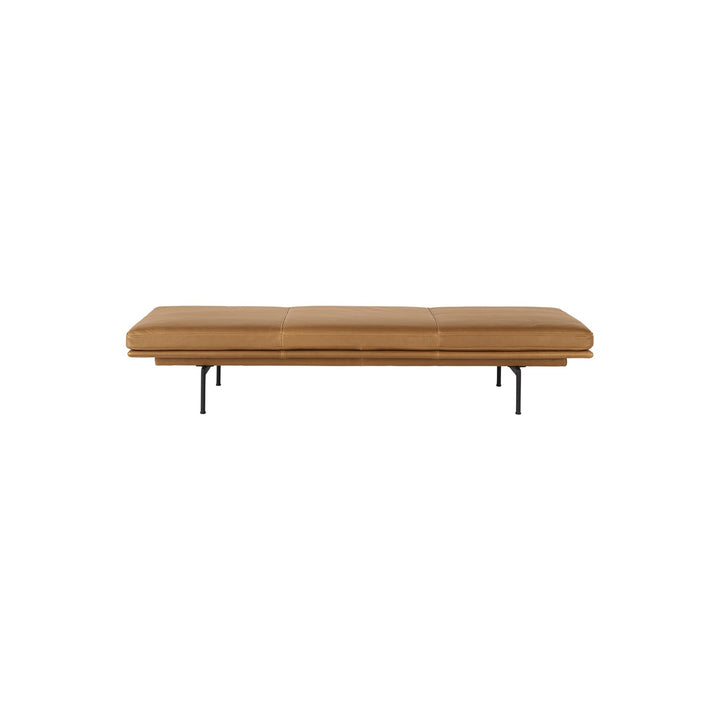 Outline Daybed - Refine Leather Cognac, Black - Daybeds - Muuto