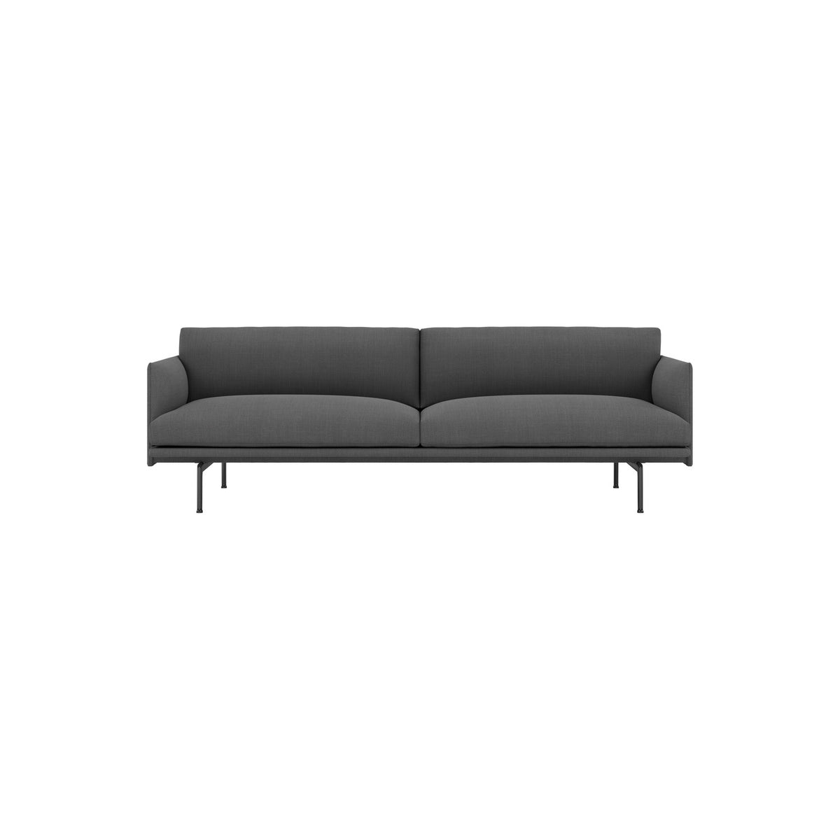 Outline Sofa - 3-Seater, Remix 163, Black - Sofas - Muuto