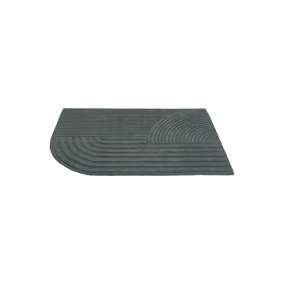 Relevo Rug - 170 × 240 cm, Dark Green - Rugs - Muuto