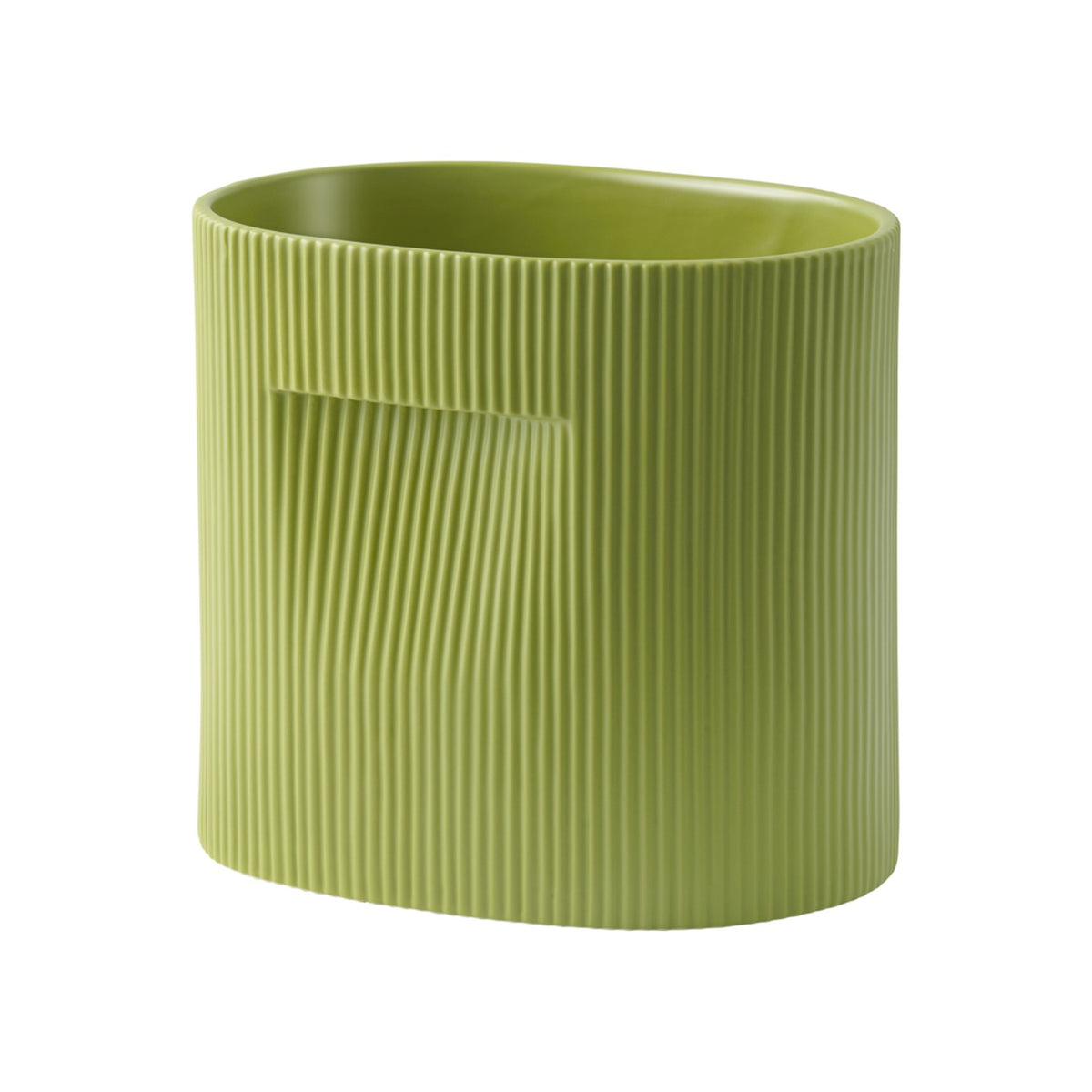 Ridge Planter - H 24 cm, Moss Green - Planters - Muuto