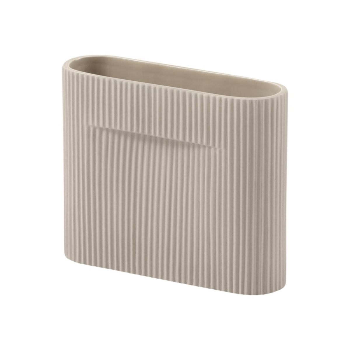 Ridge Vase - H 16.5 cm, Beige - Vase - Muuto