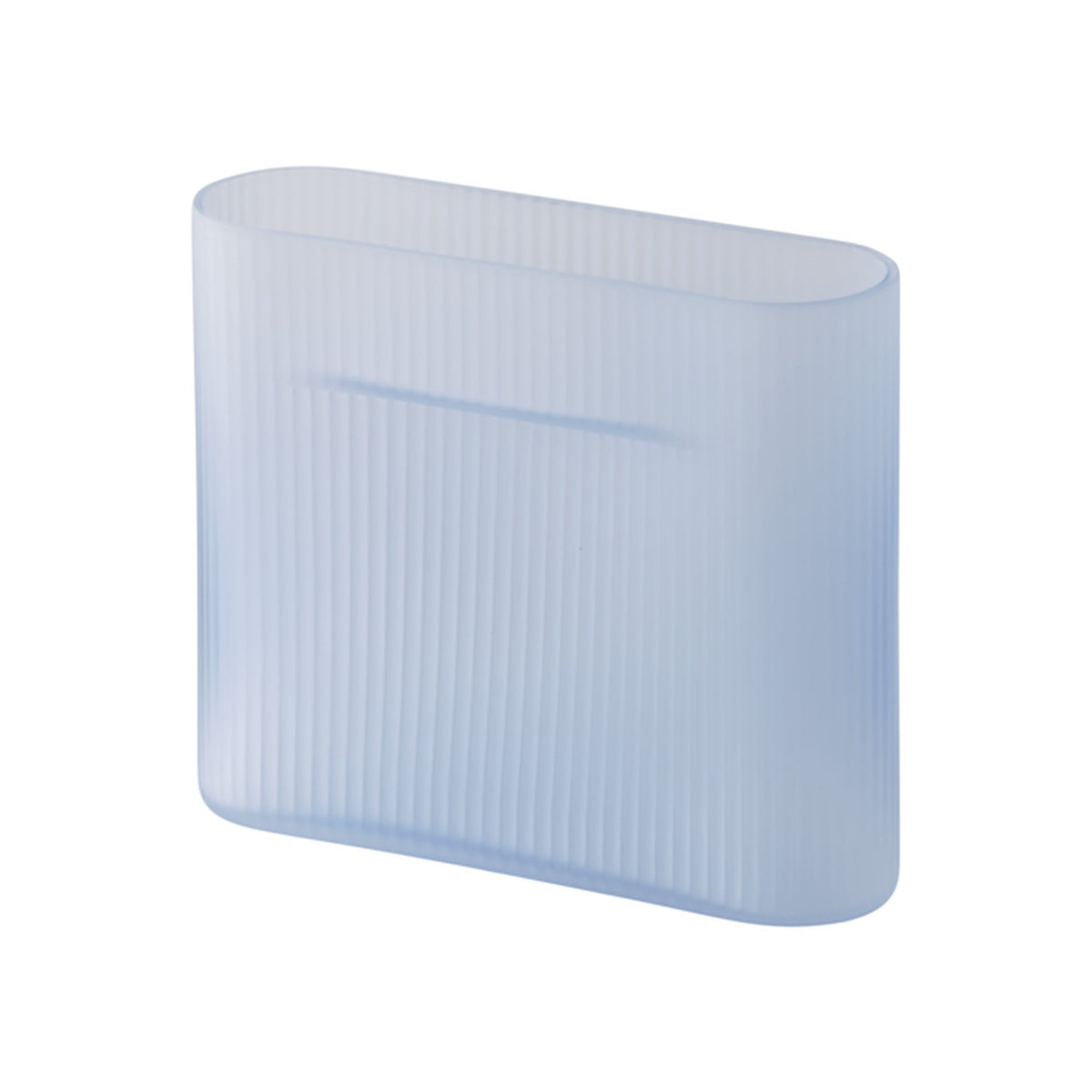 Ridge Vase - H 16.5 cm, Light Blue Frosted Glass - Vase - Muuto