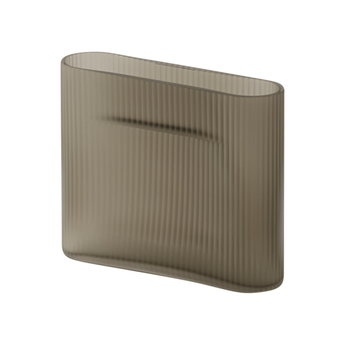 Ridge Vase - H 16.5 cm, Taupe Frosted Glass - Vase - Muuto