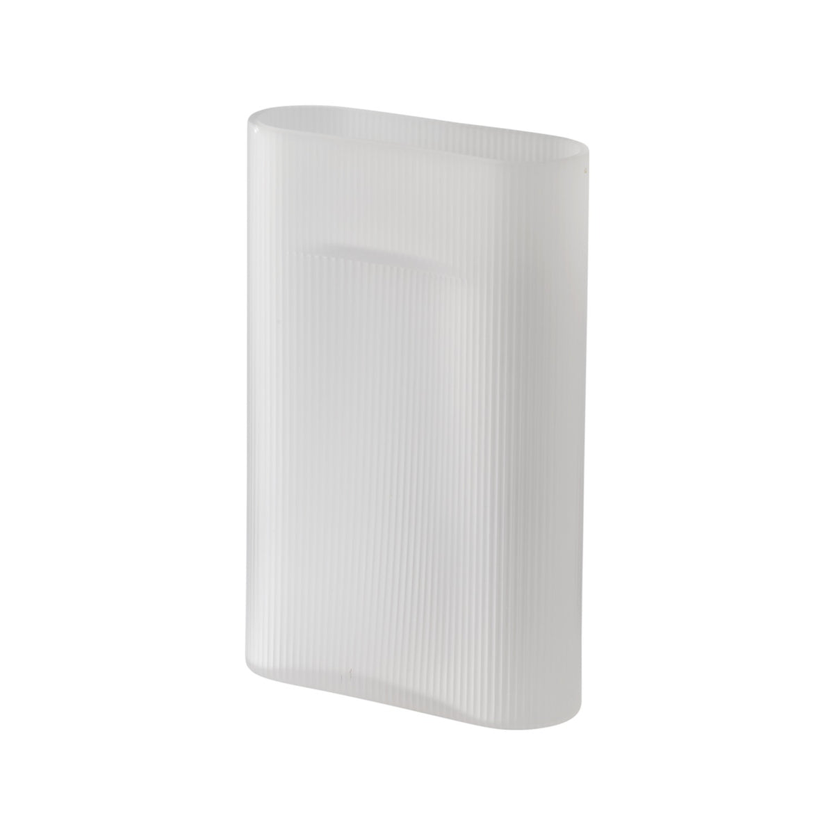 Ridge Vase - H 35 cm, White Frosted Glass - Vase - Muuto