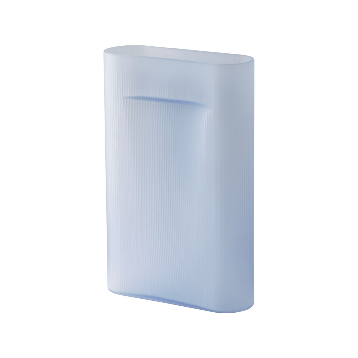 Ridge Vase - H 48.5 cm, Light Blue Frosted Glass - Vase - Muuto