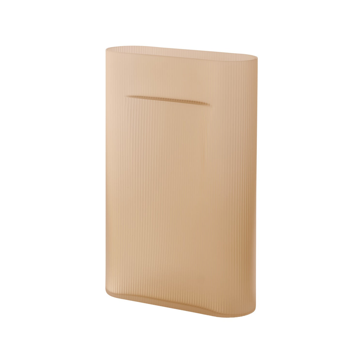 Ridge Vase - H 48.5 cm, Light Orange Frosted Glass - Vase - Muuto