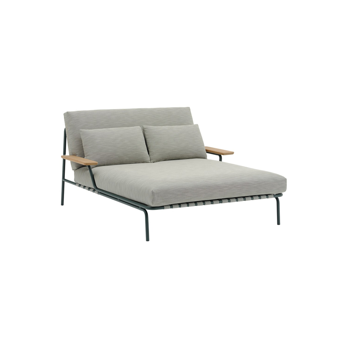 Settle Lounge Bed - Ribbed Weave 2 / Dark Green - Outdoor Sofas - Muuto