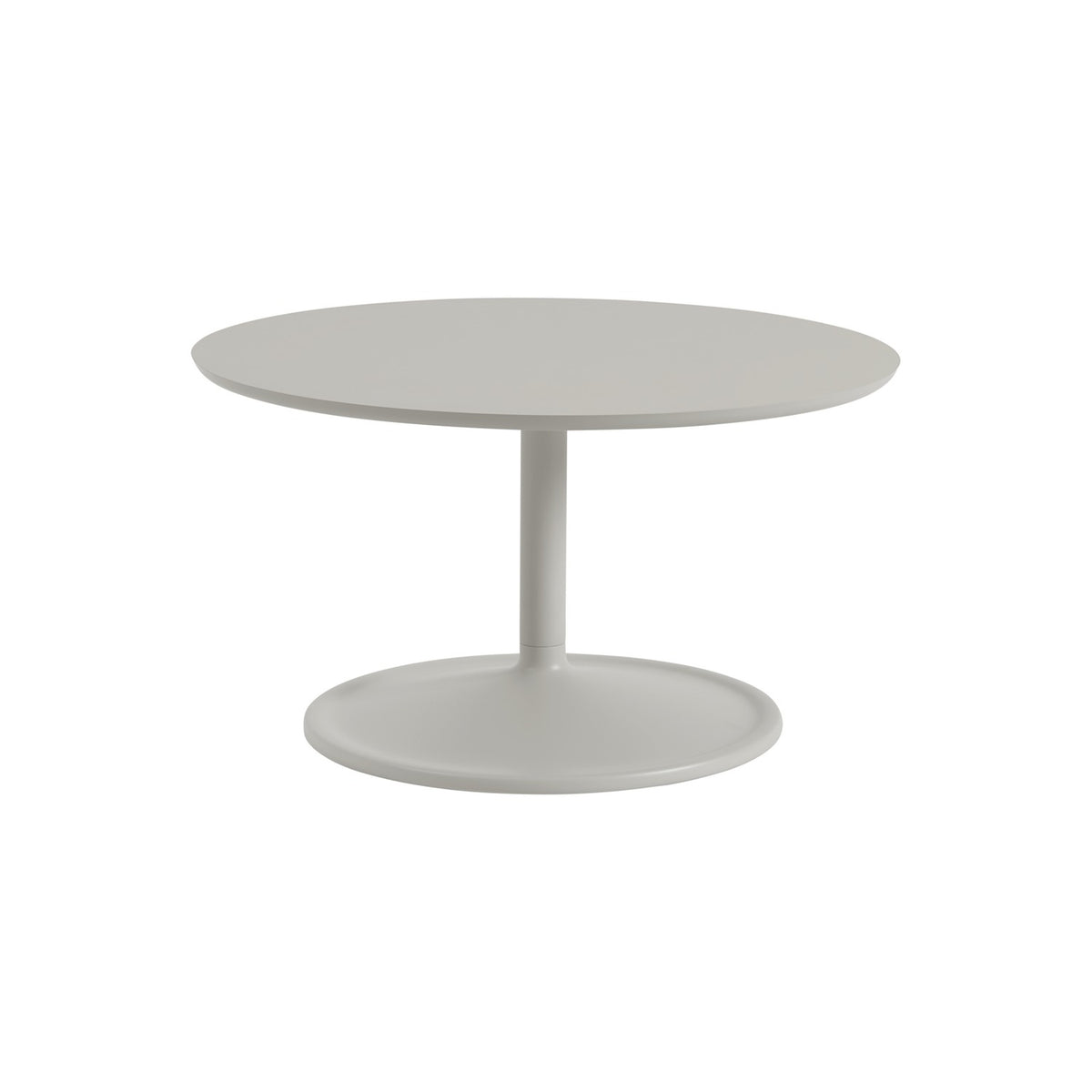 Soft Coffee Table - Ø 75 cm, Grey Linoleum / Grey - Coffee & Side Tables - Muuto