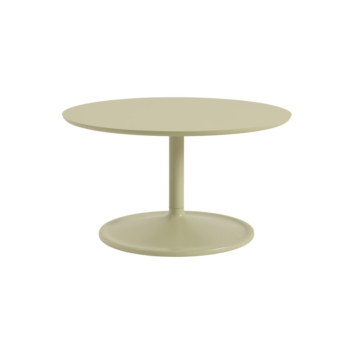 Soft Coffee Table - Ø 75 cm, Beige Green Laminate / Beige Green - Coffee & Side Tables - Muuto