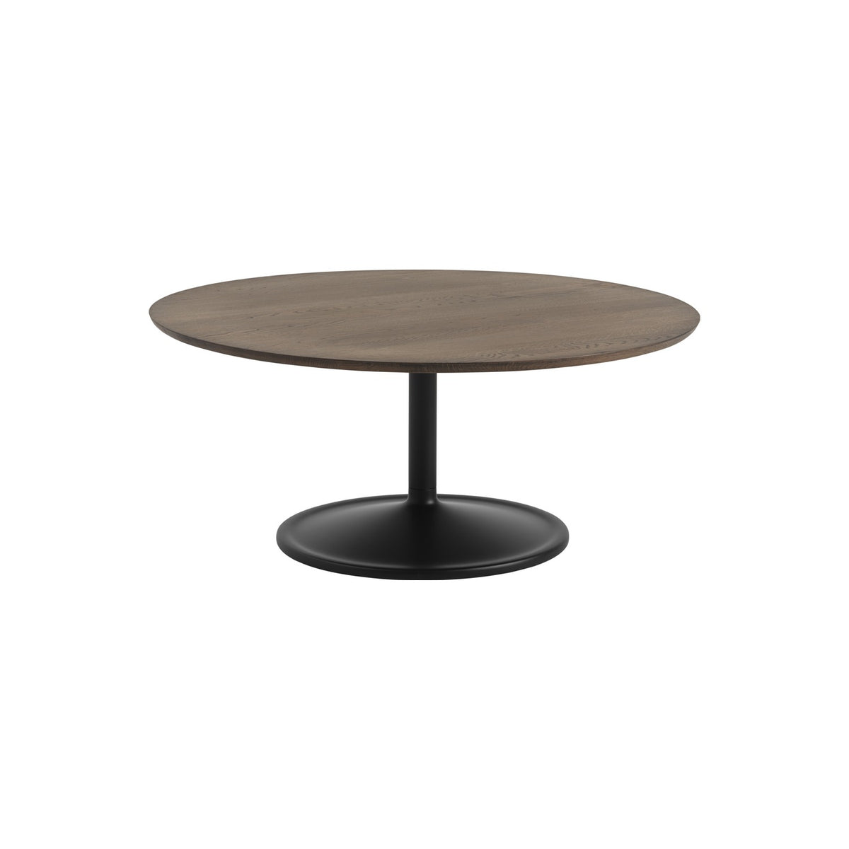 Soft Coffee Table - Ø 95 cm, Dark Oiled Oak / Black - Coffee & Side Tables - Muuto