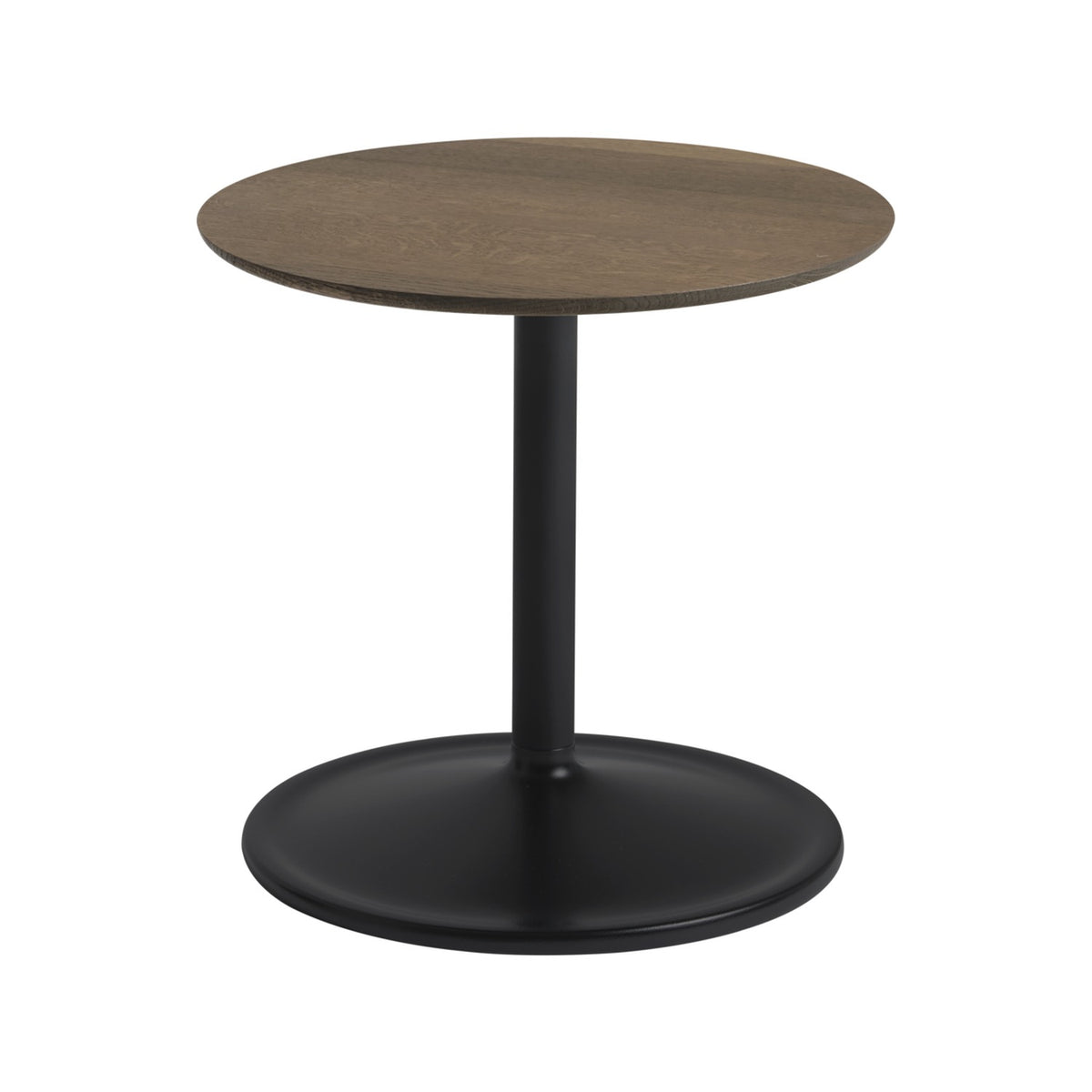 Soft Side Table - Ø 41 × H 40 cm, Solid Smoked Oak / Black - Side Tables - Muuto