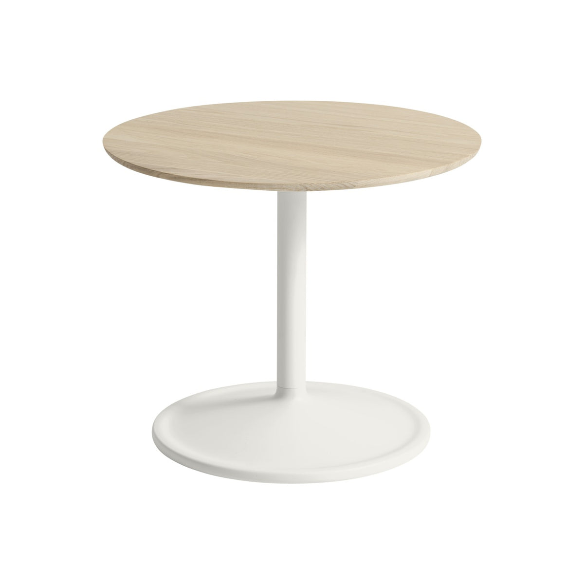 Soft Side Table - Ø 48 × H 40 cm, Solid Oak / Off-White - Side Tables - Muuto