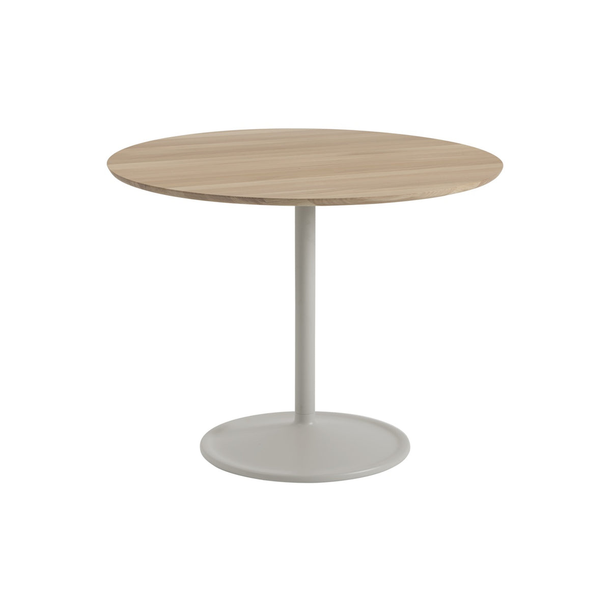 Soft Table Ø 95 - Solid Oak / Grey - Dining Tables - Muuto