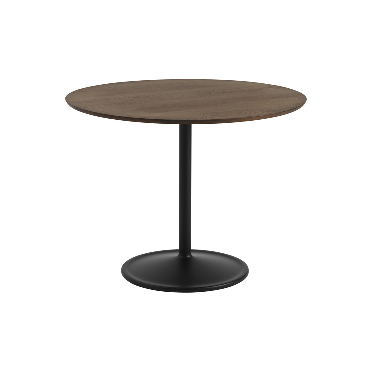 Soft Table Ø 95 - Dark Oiled Oak / Black - Dining Tables - Muuto