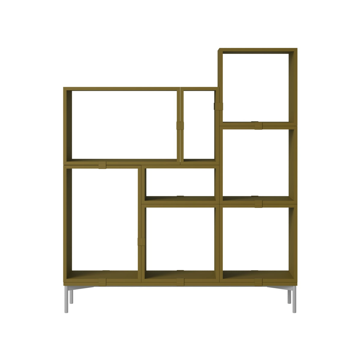 Stacked Bookcase - Configuration 5, Brown Green - Shelving - Muuto