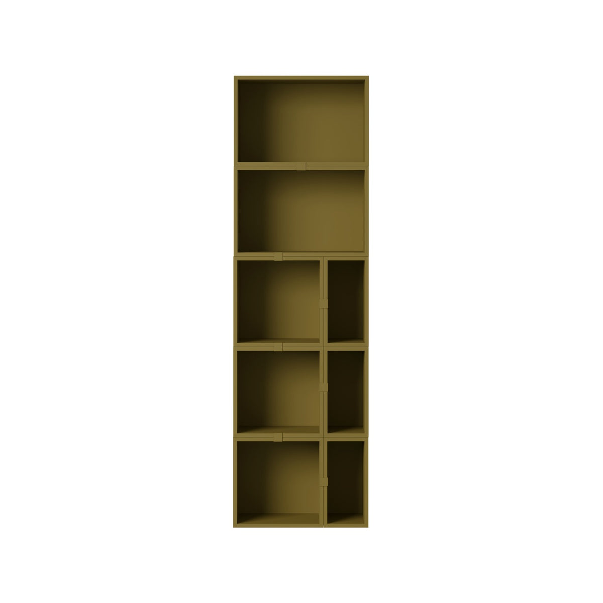 Stacked Bookcase - Configuration 7, Brown Green - Shelving - Muuto