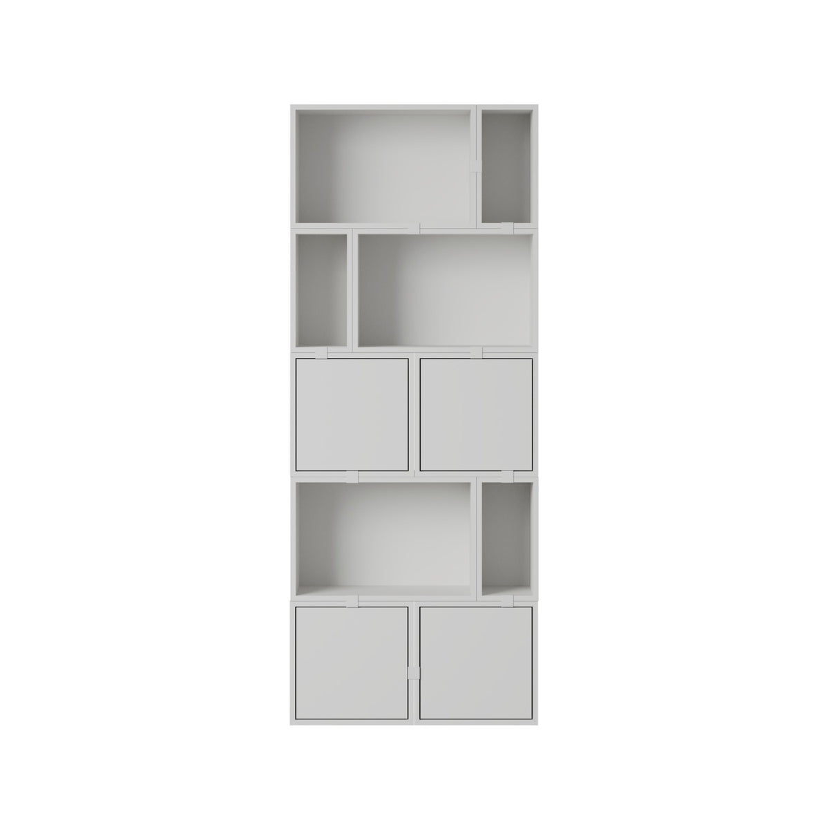 Stacked Bookcase - Configuration 8, Grey - Shelving - Muuto