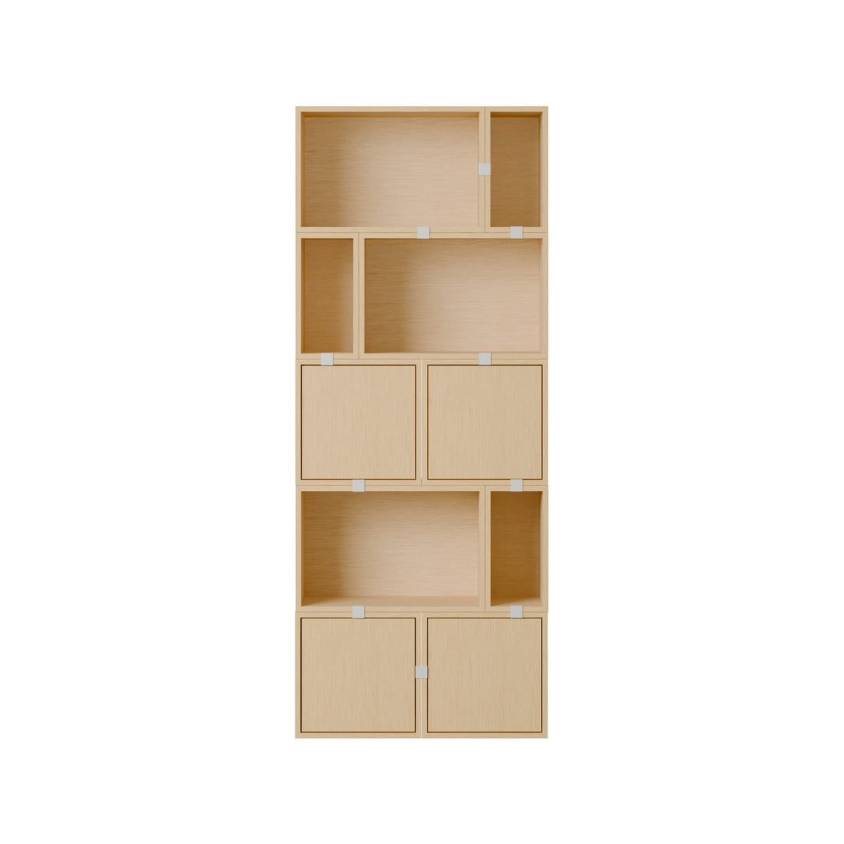 Stacked Bookcase - Configuration 8, Oak - Shelving - Muuto