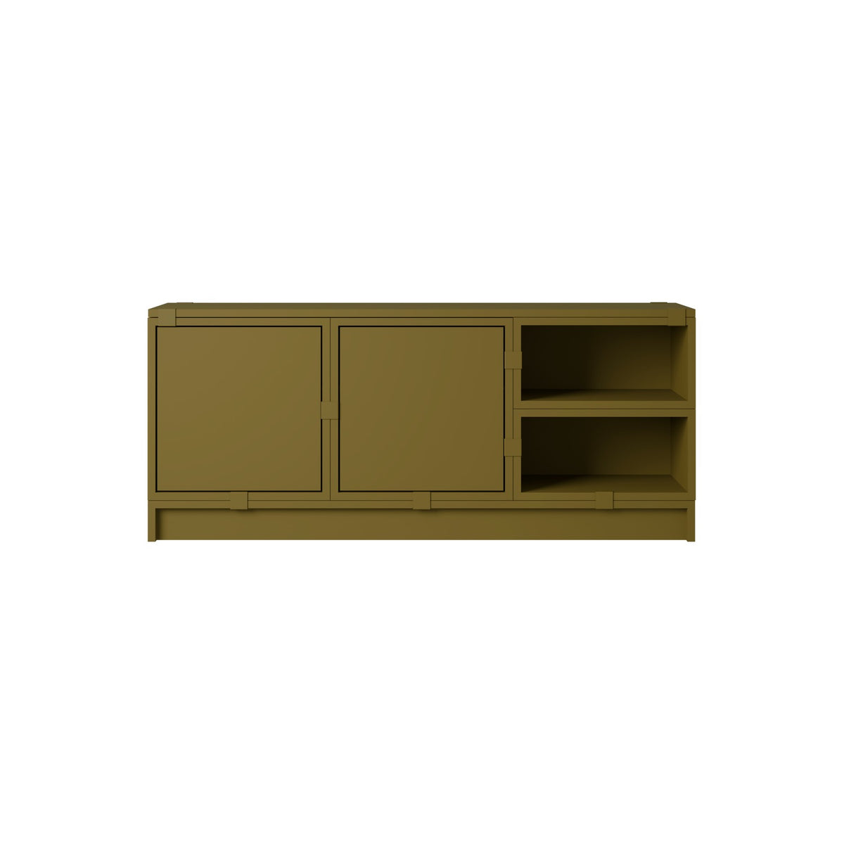 Stacked Hallway Storage - Configuration 2, Brown Green - Shelving - Muuto