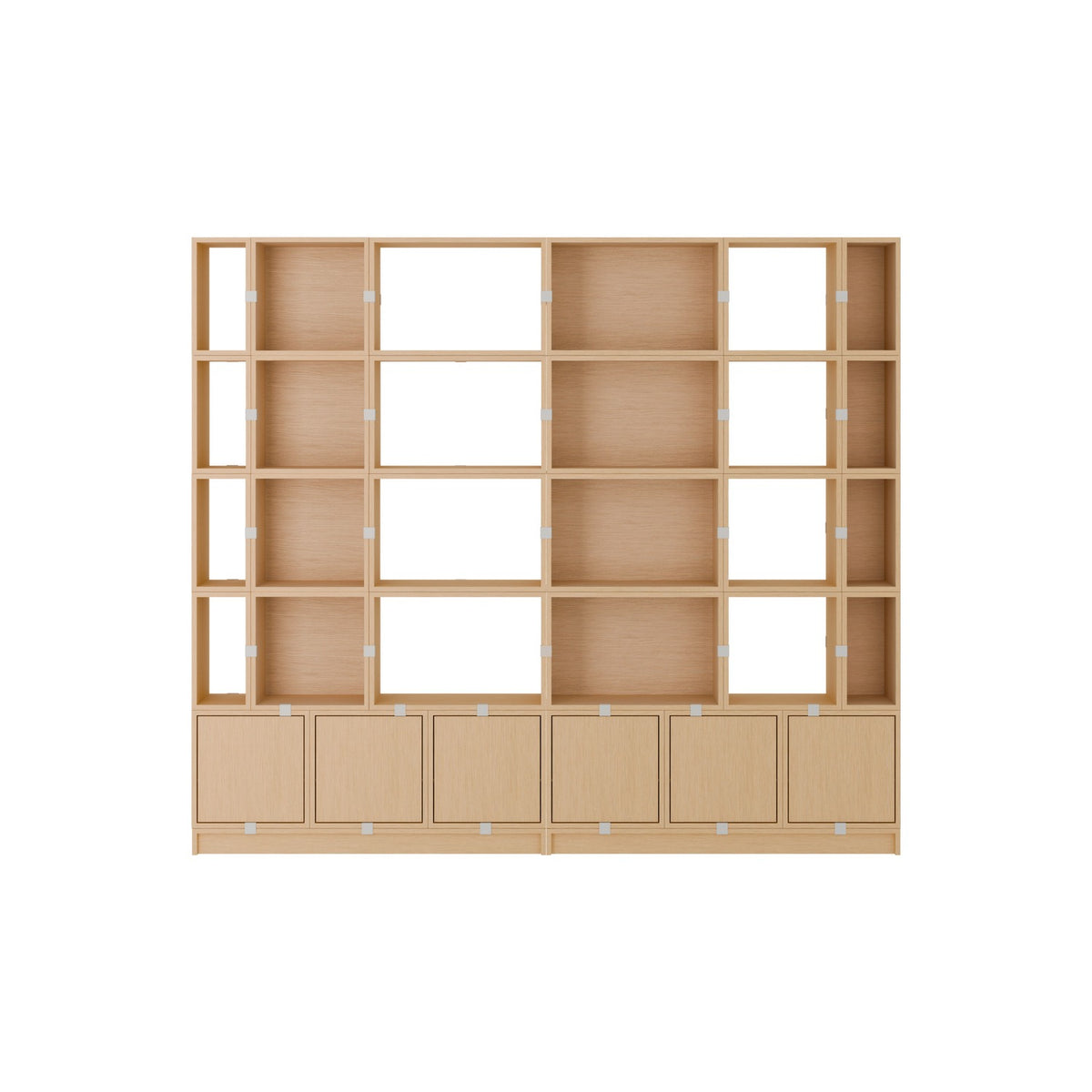 Stacked Office Storage - Configuration 1, Oak - Shelving - Muuto