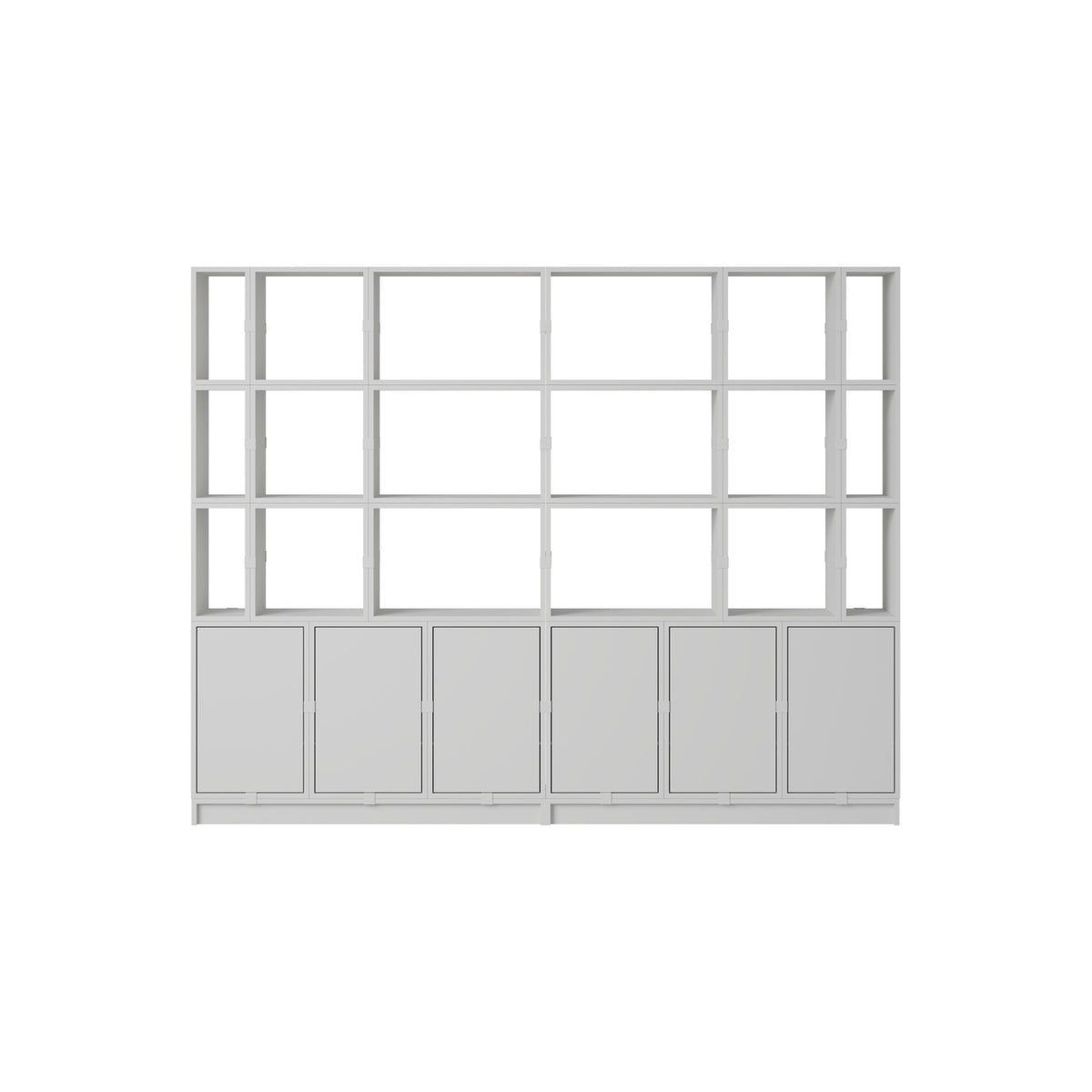 Stacked Office Storage - Configuration 2, Grey - Shelving - Muuto