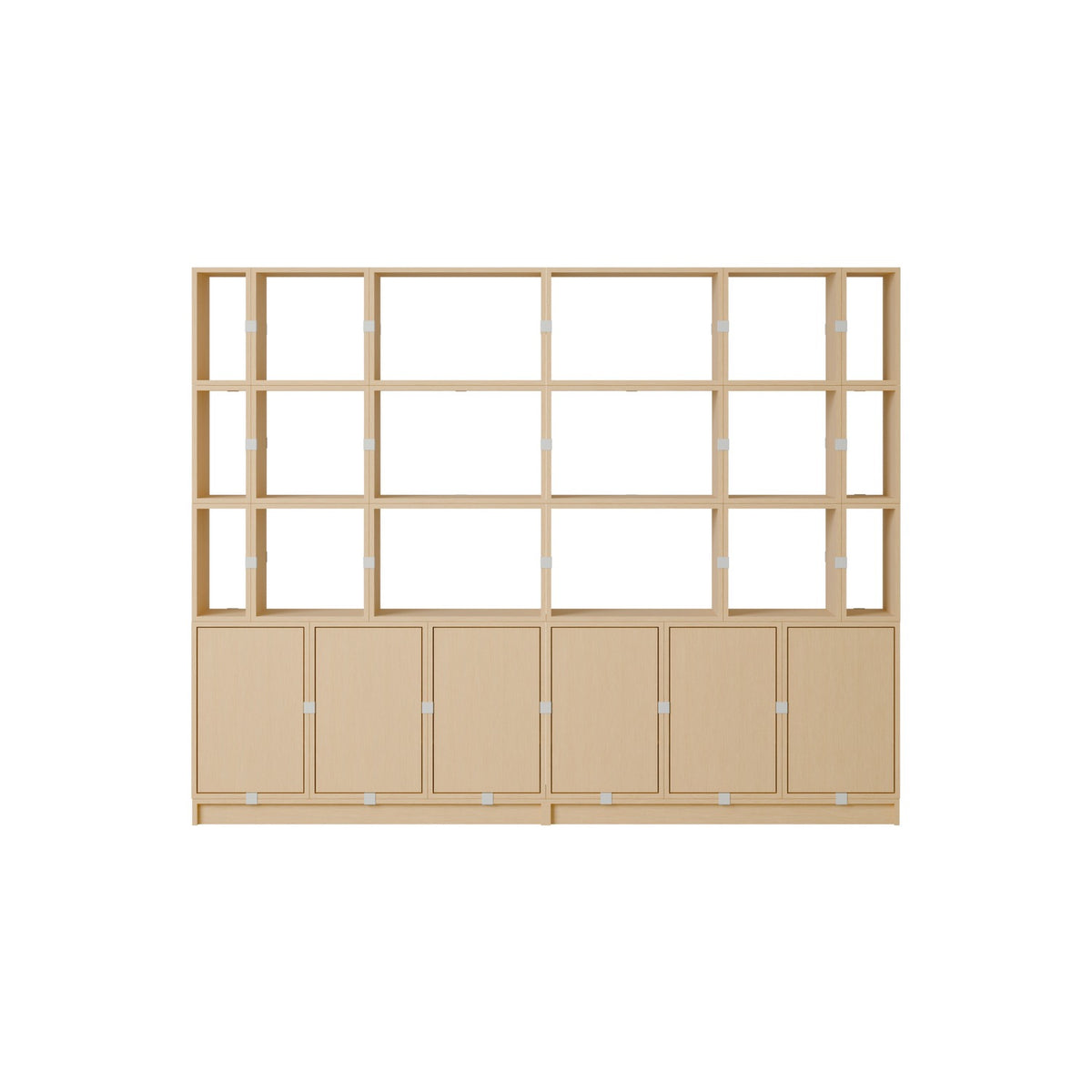 Stacked Office Storage - Configuration 2, Oak - Shelving - Muuto