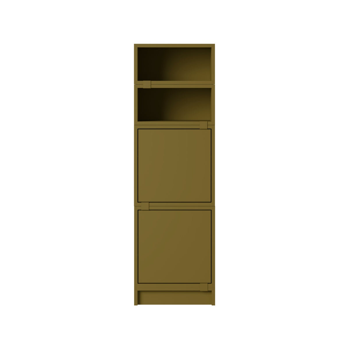 Stacked Office Storage - Configuration 4, Brown Green - Shelving - Muuto