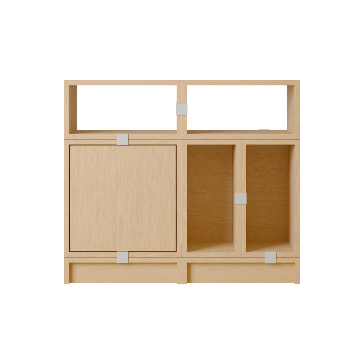 Stacked Office Storage - Configuration 5, Oak - Shelving - Muuto