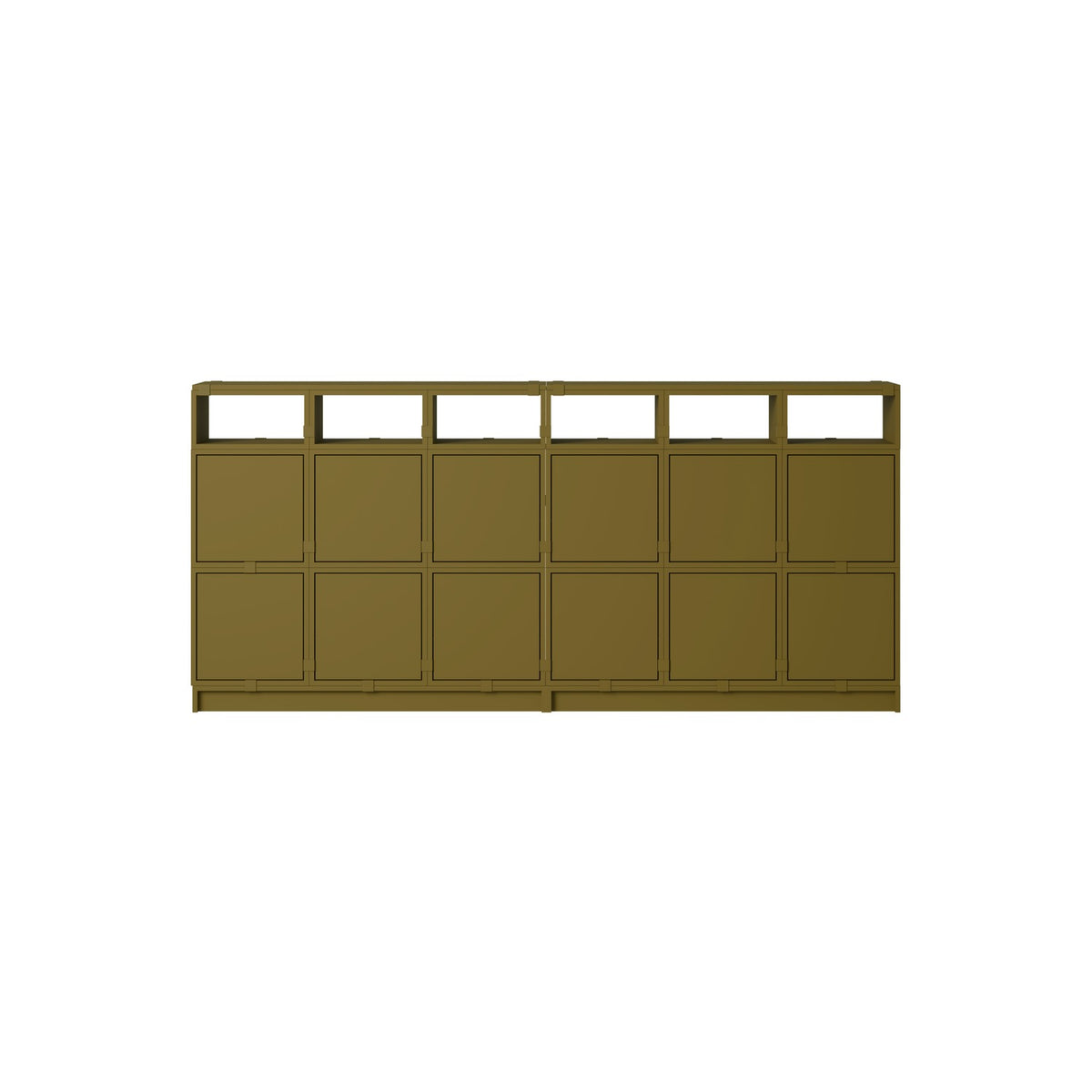 Stacked Sideboard - Configuration 1, Brown Green - Sideboard - Muuto