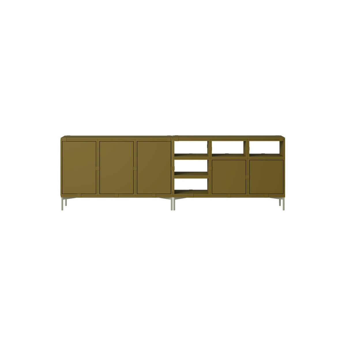 Stacked Sideboard - Configuration 2, Brown Green - Sideboard - Muuto