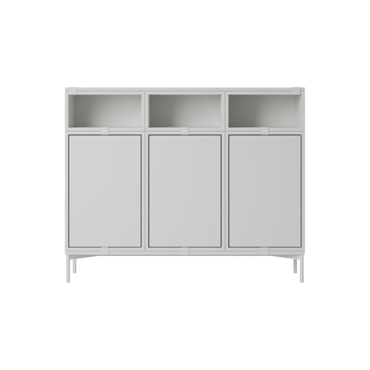 Stacked Sideboard - Configuration 3, Grey - Sideboard - Muuto