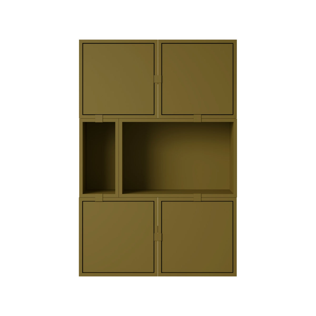 Stacked Sideboard - Configuration 4, Brown Green - Sideboard - Muuto