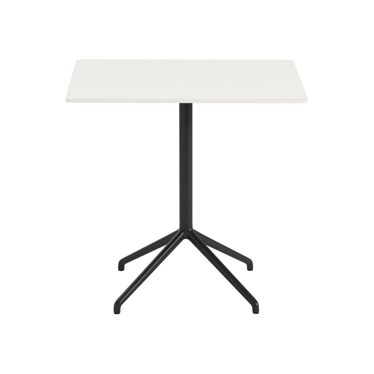 Still Café Table - 75 × 65 cm, White Nanolaminate / Anthracite Black - Dining Tables - Muuto