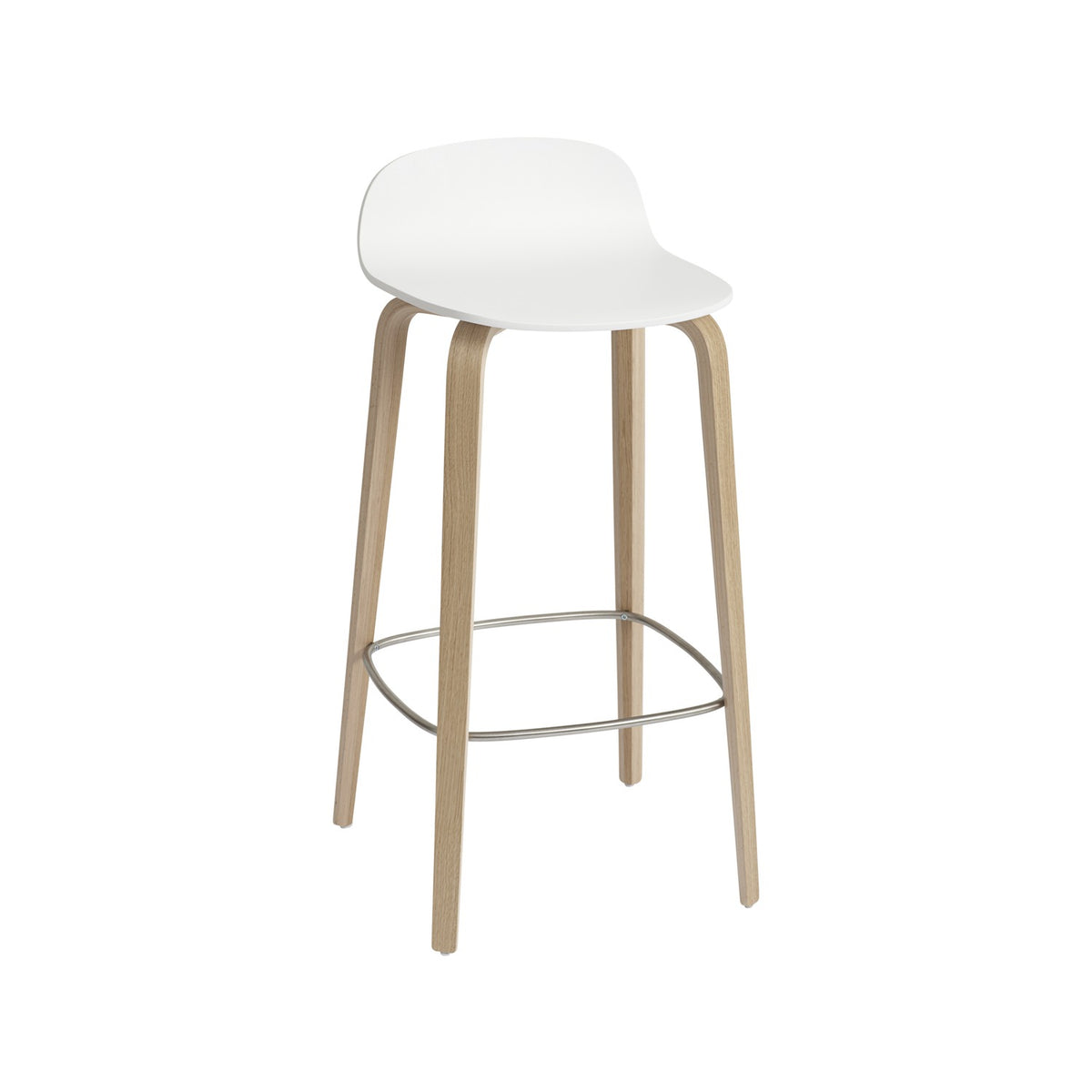 Visu Bar Stool - White / Oak - Stools - Muuto