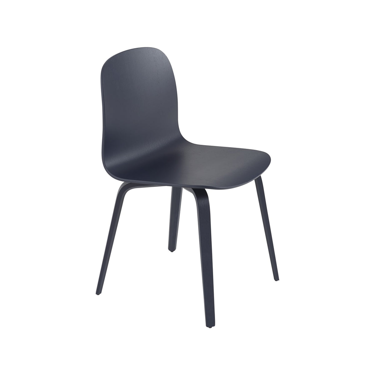 Visu Chair - Wood Base, Midnight Blue - Chairs - Muuto