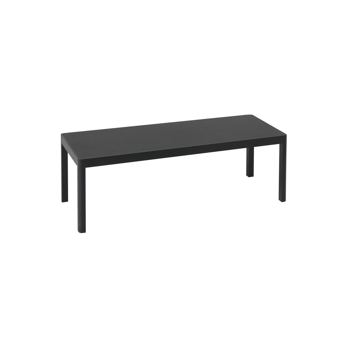 Workshop Coffee Table - 120 × 43 cm, Black Linoleum / Black - Coffee & Side Tables - Muuto