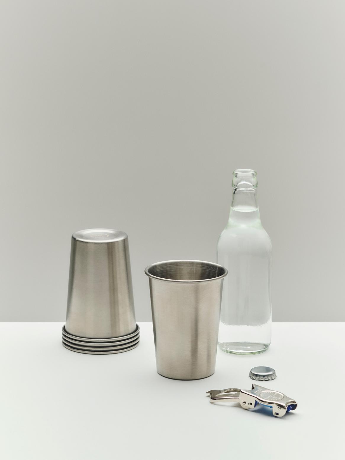 Outdoor Market Steel Cups – Set of 2 – HAY – view 5