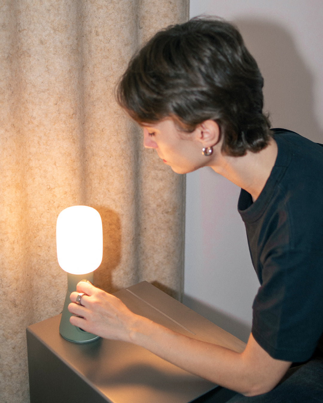 Plug-in Lamp - Mossy Green – Pedestal – view 9