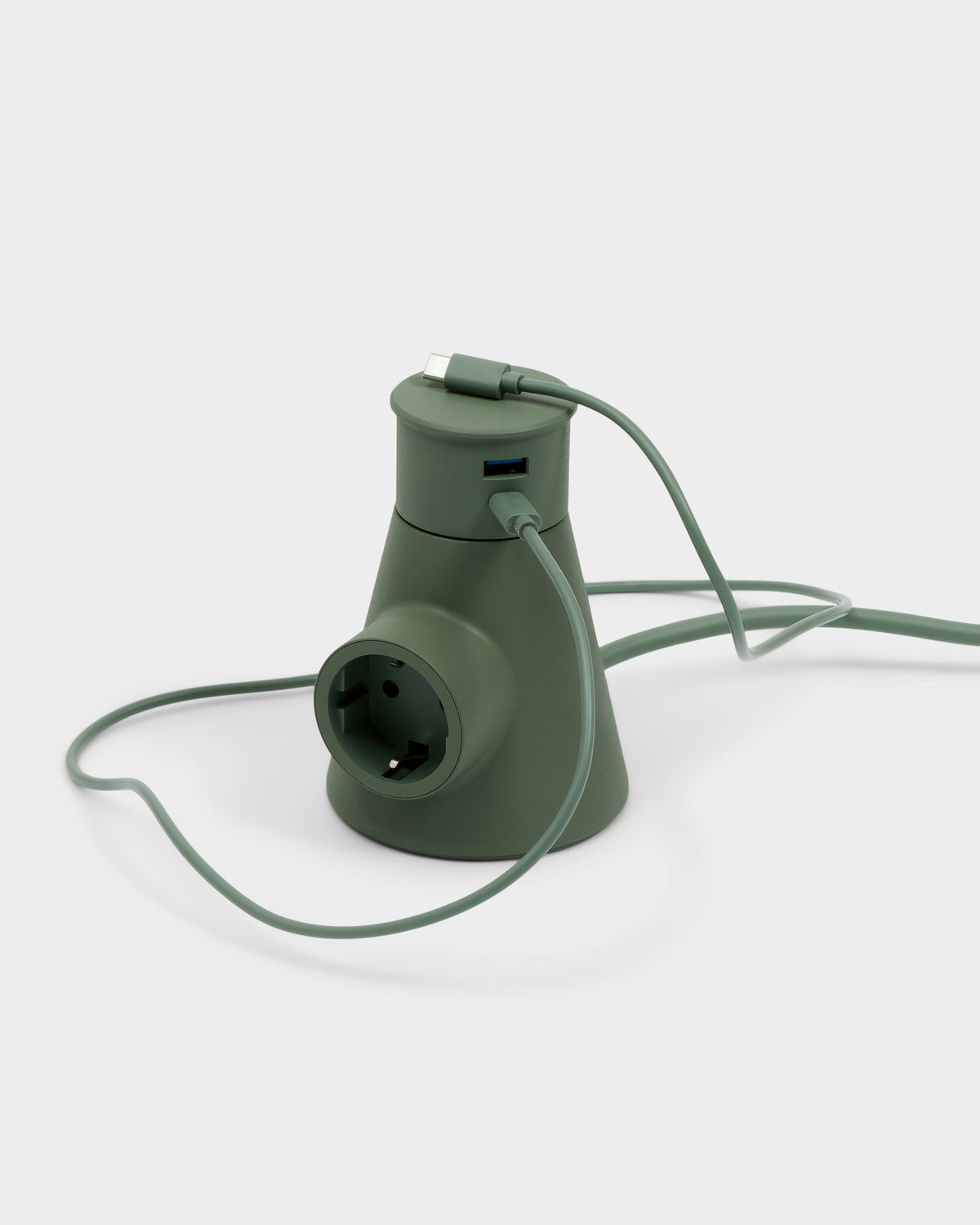 Power Adapter - Mossy Green – Pedestal – view 4